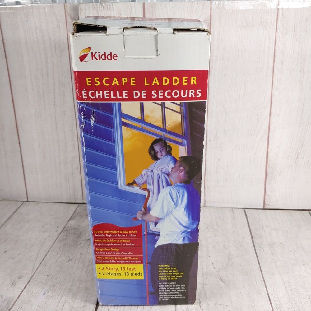 UNUSED - Kidde KL-2S 2 Two-Story Fire Escape Ladder with Anti-Slip Rungs 13-Foot
